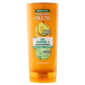 Garnier Fructis Balsamo Nutriente Oil Repair 3, Ideale Per Capelli Secchi, 200 Ml