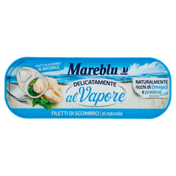 Mareblu Delicatamente al Vapore Filetti di Sgombro al naturale 110 g