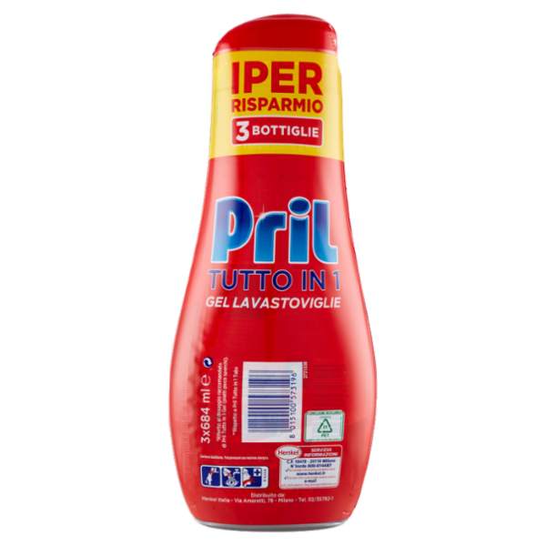 PRIL Tutto in 1 Gel Limone 3x684ml