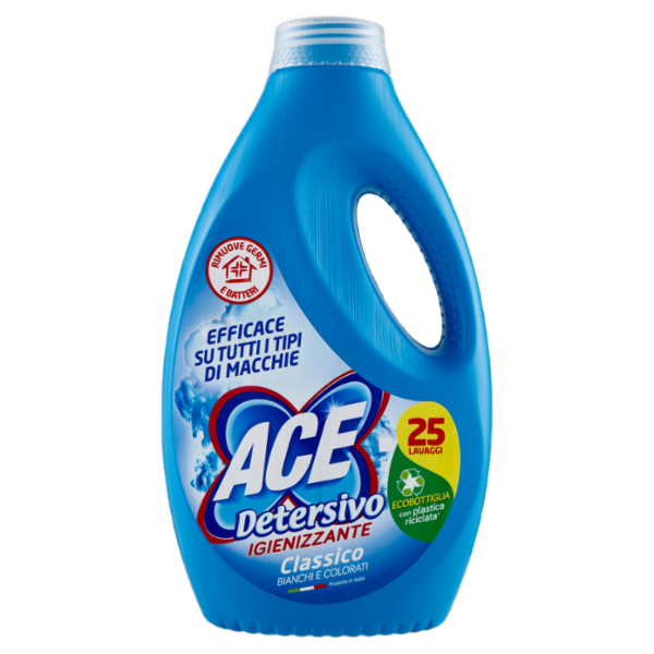 Ace Detersivo Igienizzante Classico Bianchi e Colorati 1375 ml