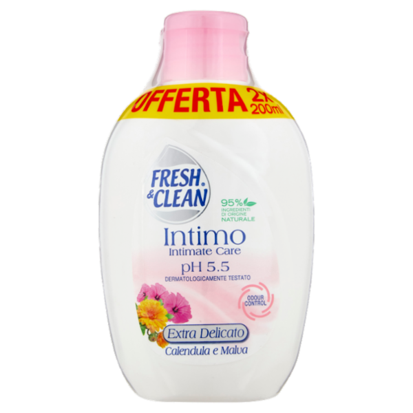Fresh & Clean Intimo pH 5.5 Extra Delicato Calendula e Malva 2 x 200 ml