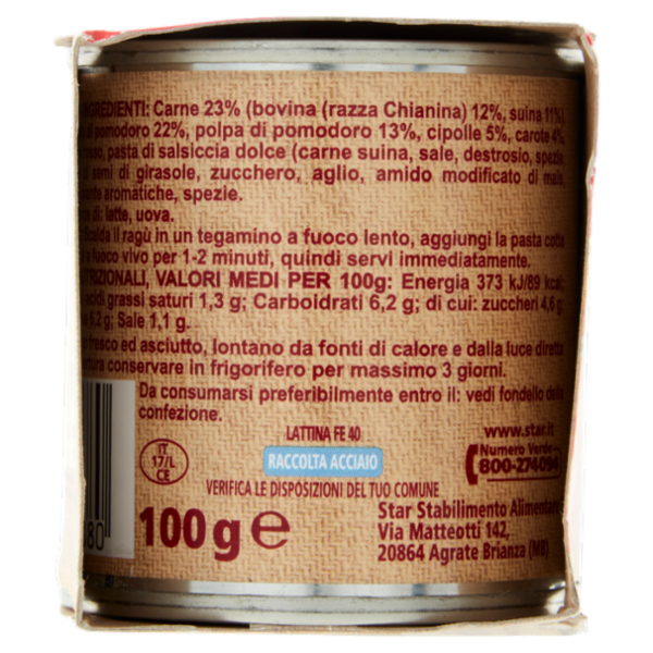 Star il Mio GranRagù Ispirazione Toscana 2 x 100 g