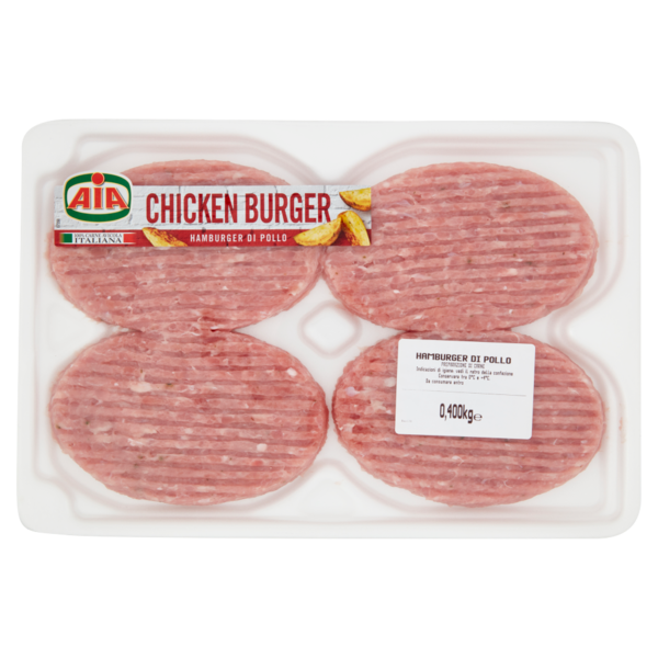Aia Chicken Burger Hamburger di Pollo 0,400 kg