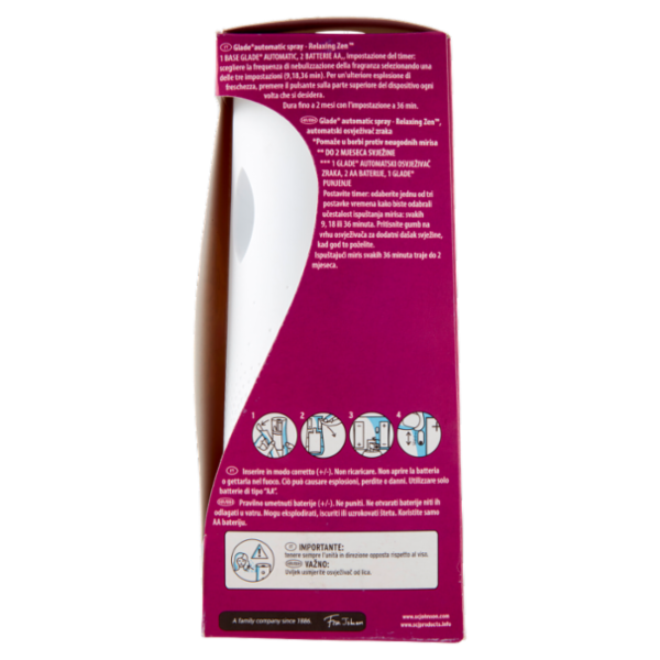 Glade Automatic Spray, Profumatore per Ambienti, Fragranza Relaxing Zen 269 ml