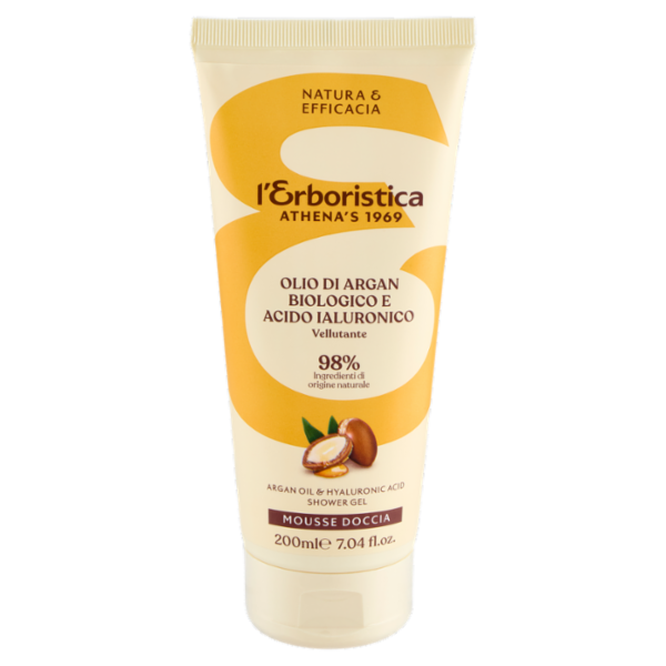 l'Erboristica Mousse Doccia Olio di Argan Biologico e Acido Ialuronico Vellutante 200 ml