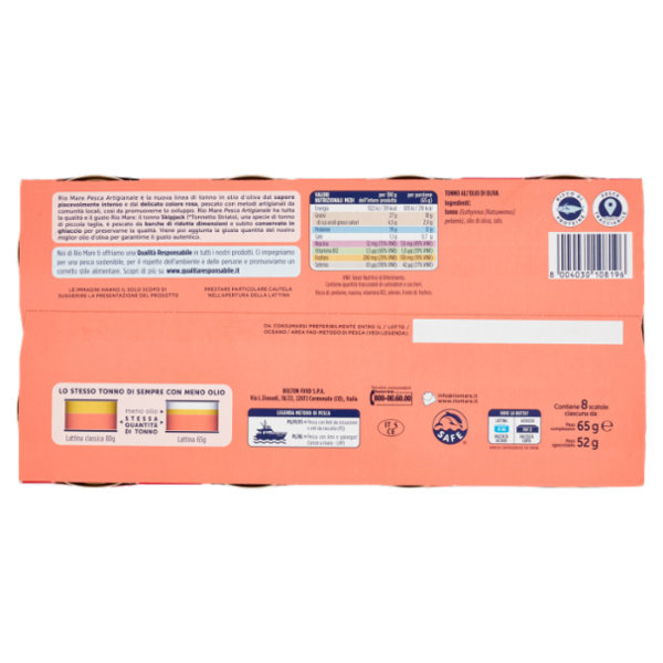 Rio mare Tonno all'Olio di Oliva 8 x 65 g