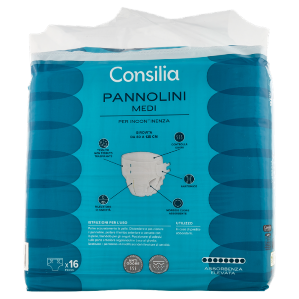 Consilia Pannolini medi per incontinenza 16 pezzi