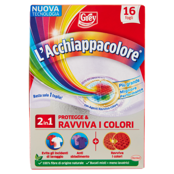 GREY l'Acchiappacolore Ravviva Colore 16 fogli
