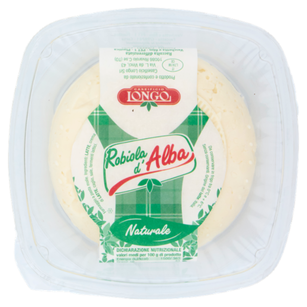 Caseificio Longo Robiola d'Alba Naturale 0,200 Kg
