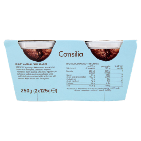 Consilia Yogurt Magro 0,1% Caffè 2x125 g