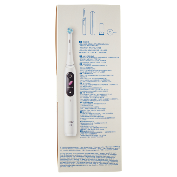 Oral-B iO-8N Spazzolino Elettrico Denti Ricaricabile Bianco con Custodia da Viaggio