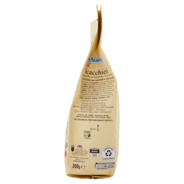 Mulino Bianco Biscotti Scacchieri Frolla con Caramello e Cioccolato 300g