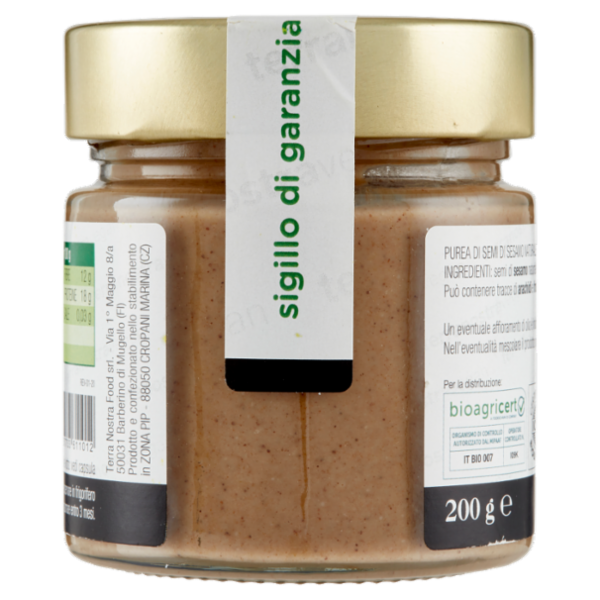 Terranostra Vegan Bio tahin scuro 200 g
