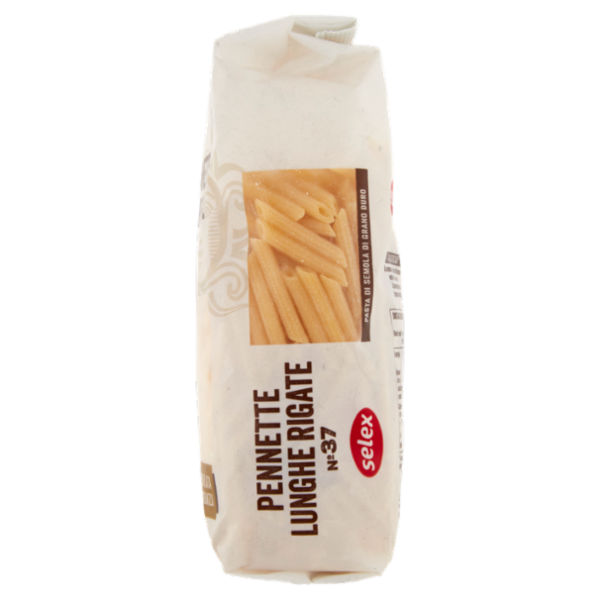 Selex Pasta di Semola Trafilata al Bronzo Pennette Lunghe Rigate 500 g