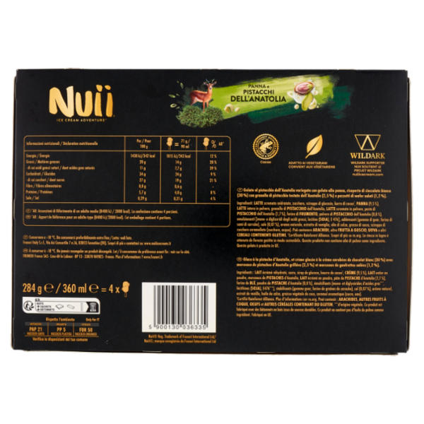 NUII Panna e Pistacchi dell'Anatolia 4 x 71 g