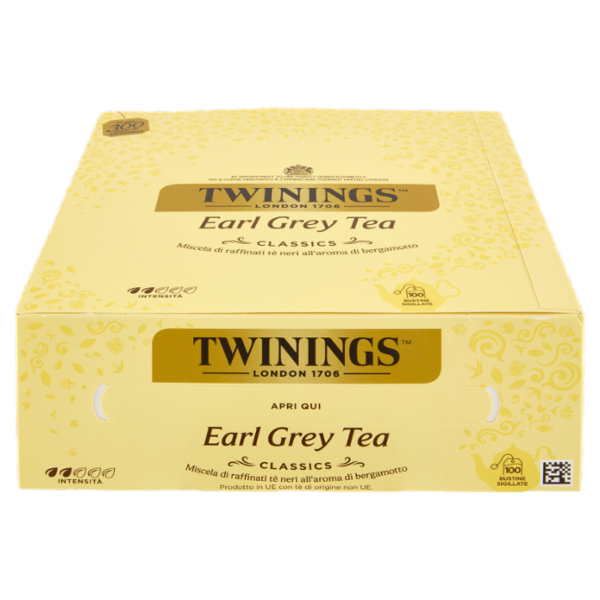 Twinings Earl Grey Tè Nero al sapore di Bergamotto 100 filtri The 200 g