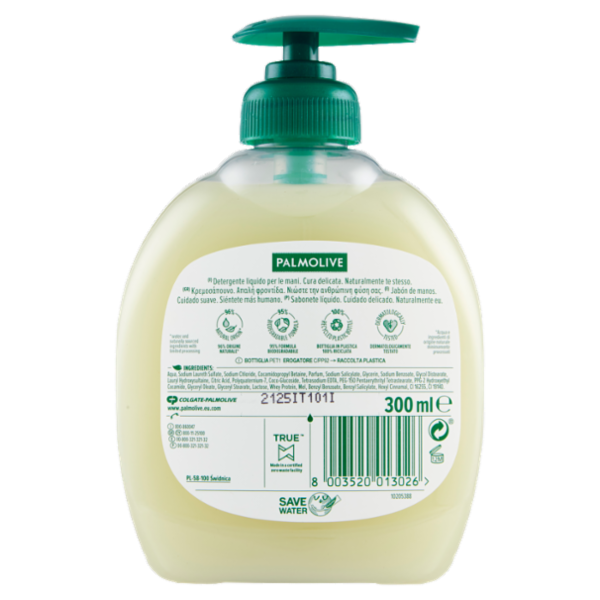 Palmolive sapone liquido mani Naturals latte e miele 300 ml