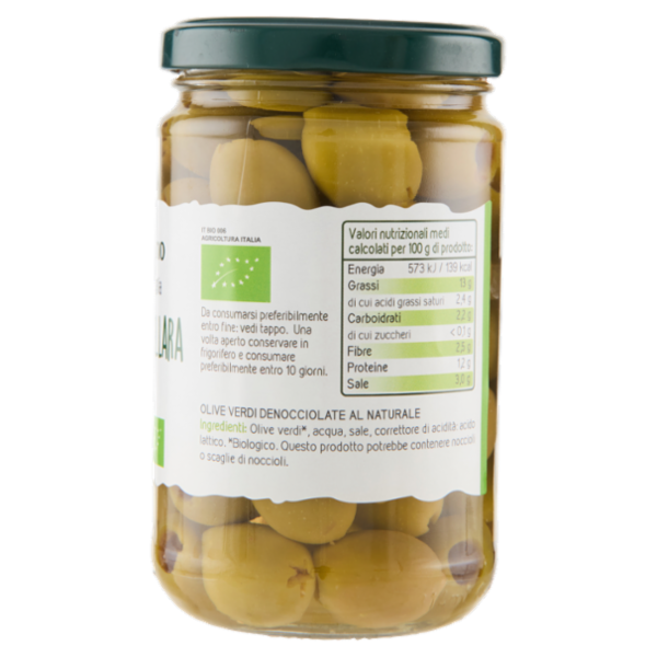 Bio Gustiamo Olive Verdi Nocellara Denocciolate 280 g
