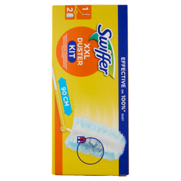 Swiffer XXL Duster Kit Cattura Polvere (1 Manico + 2 Piumini per spolverare)