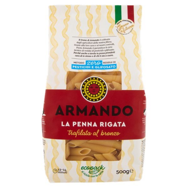 Armando Metodo zero Residui di Pesticidi e Glifosato la Penna Rigata 500 g