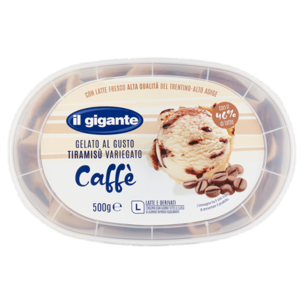 IL GIGANTE Gelato al Gusto Tiramisù Variegato Caffè 500 g