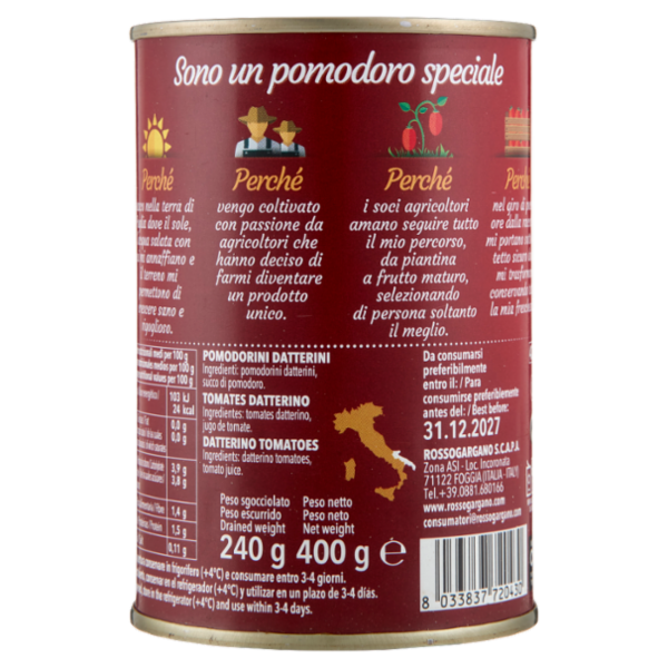 Rosso Gargano Datterini di Puglia 400 g