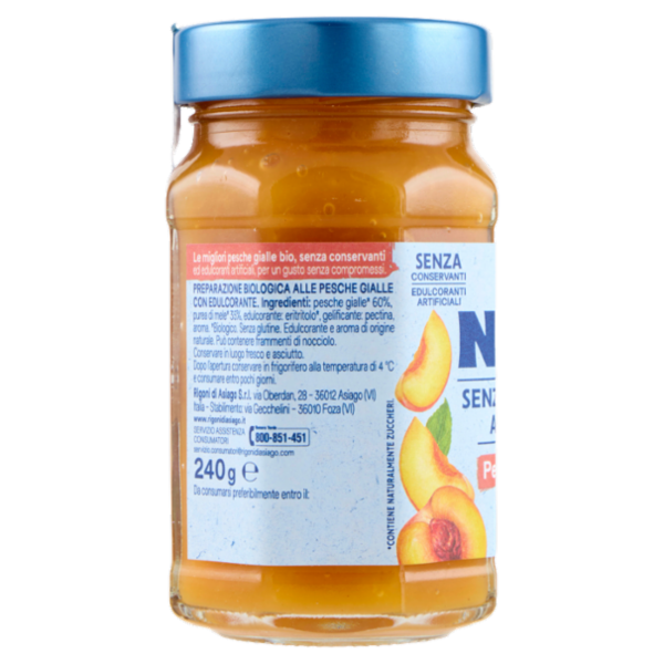 Rigoni di Asiago Natù Senza Zuccheri Aggiunti° Pesche Gialle bio 240 g