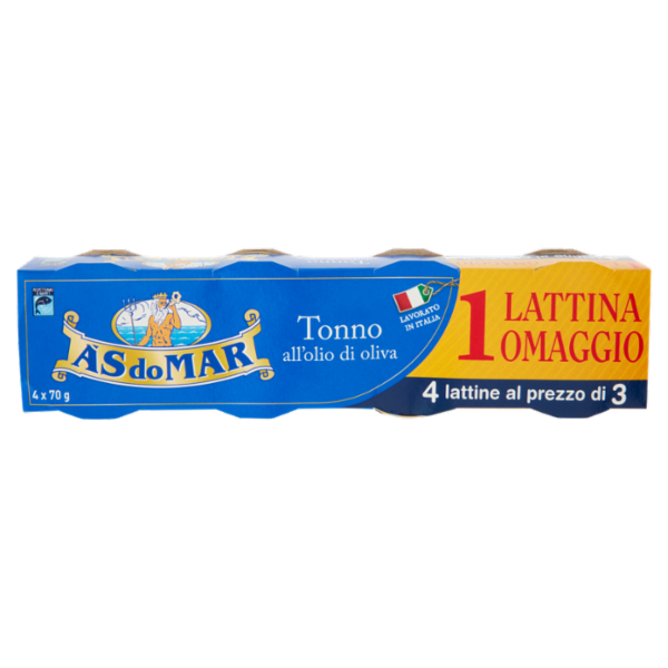 Asdomar Tonno all'olio di oliva 4 x 70 g