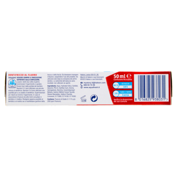 Aquafresh Piccoli Denti dentifricio igiene orale bambini 1-5 anni protegge dalle carie menta 50 ml