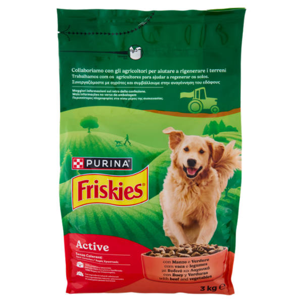 PURINA FRISKIES Active Manzo e Verdure 3kg
