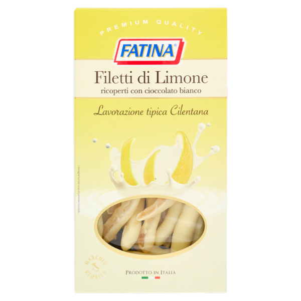 Fatina Filetti di Limone ricoperti con cioccolato bianco 150 g