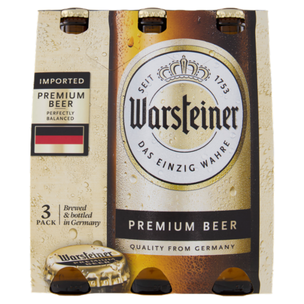 Warsteiner Premium Beer 3 x 0,33 l