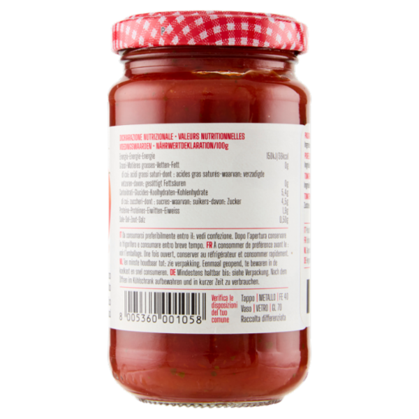 Le Conserve della Nonna Pomodoro al Basilico 190 g