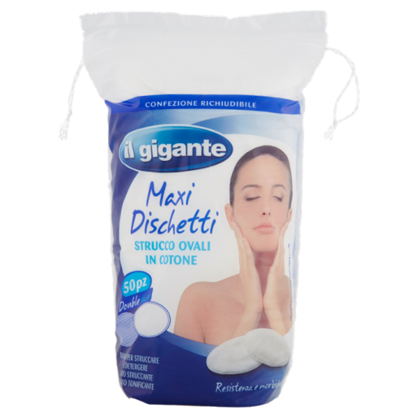 IL GIGANTE Maxi Dischetti Strucco Ovali in Cotone 50 pz
