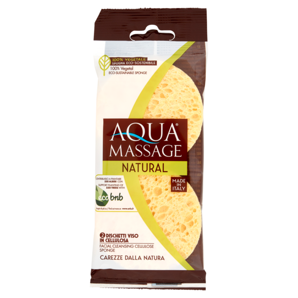 Aquamassage Natural Dischetti Viso in Cellulosa 2 pz