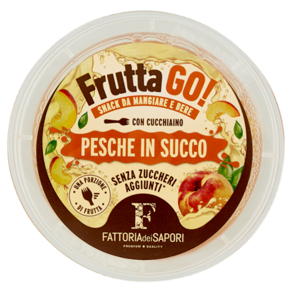 Fattoria dei Sapori Frutta Go! Pesche in Succo 200 g