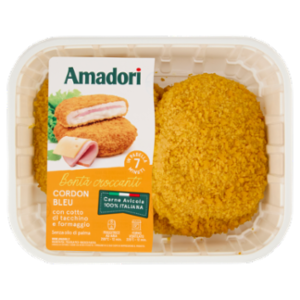 Amadori Cordon Bleu Con Cotto Di Tacchino e Formaggio 0,500 Kg