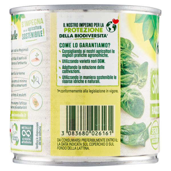 Bonduelle Cuore di raccolto Spinaci in foglia 380 g