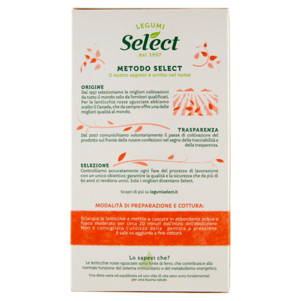 Select Selezioni dal Mondo Lenticchie Rosse Sgusciate 400 g
