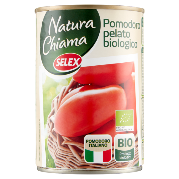 Selex Natura Chiama Pomodori Pelati Biologici 400 g