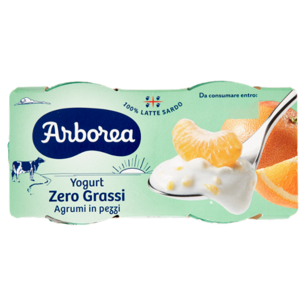 Arborea Yogurt Zero Grassi Agrumi in pezzi 2 x 125 g