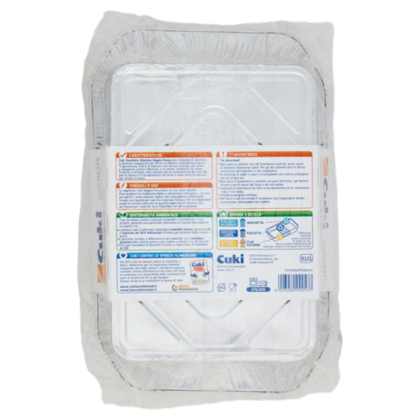 Cuki Cuoce Vaschette Alluminio doppia forza 6 Porzioni 2 pz