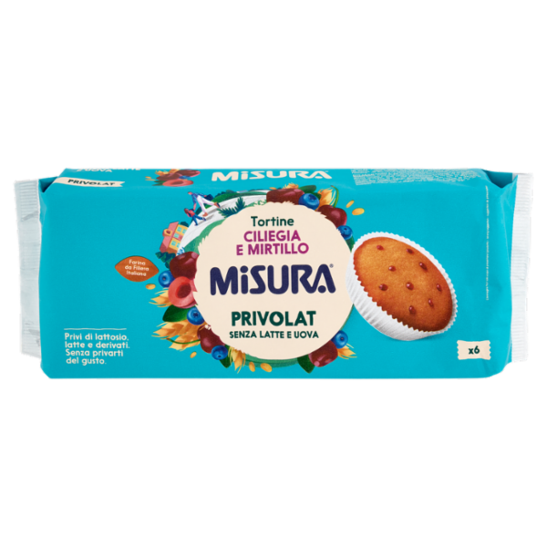 Misura Privolat 6 Tortine Ciliegia e Mirtillo 290 g