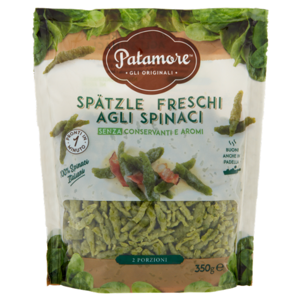 Patamore Spätzle Freschi agli Spinaci 350 g