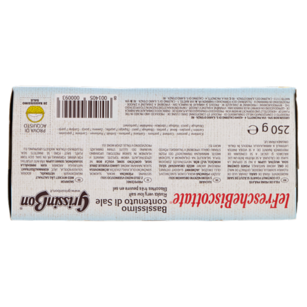 GrissinBon leFrescheBiscottate Bassissimo contenuto di Sale 250 g