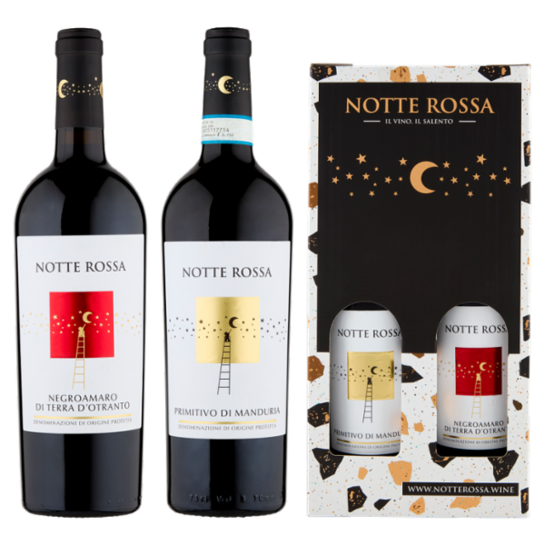 Notte Rossa Primitivo di Manduria DOP + Negroamaro di Terra d'Otranto DOP 2 x 0,75 L