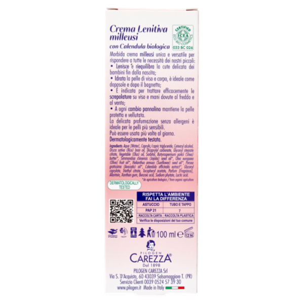Bio-Bio Baby Crema Lenitiva con Calendula biologica Milleusi 100 ml