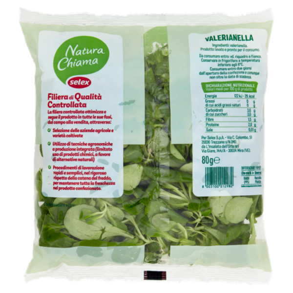 Selex Natura Chiama Valerianella Lavata e Pronta per il Consumo 80 g