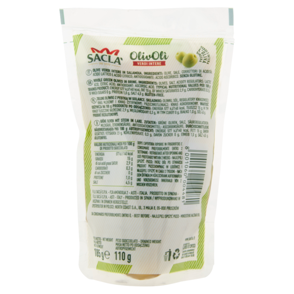 Saclà OlivOlì Verdi Intere 185 g
