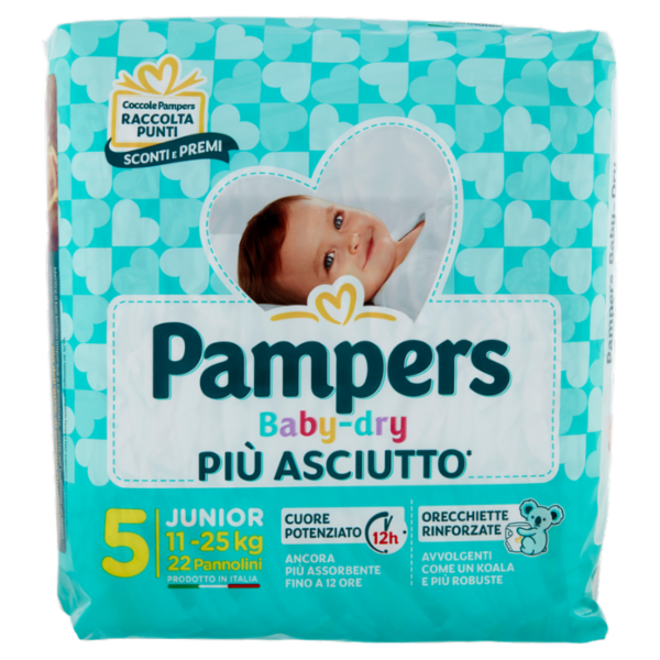 Pampers Baby-dry 5 Junior 22 pz